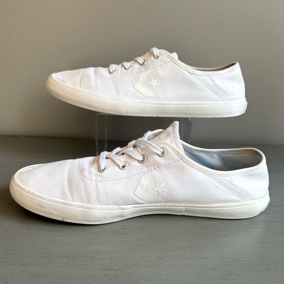 Converse Costa Women White Canvas Sneakers Trainers Size 8.5 Low Top Classic - Picture 8 of 11